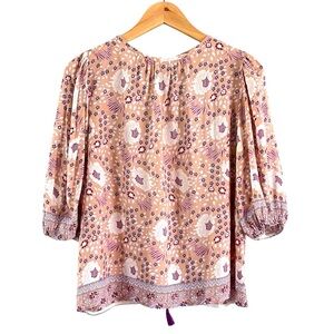 Natalie Martin Kio Blouse Top Amethyst Vintage Flowers Print